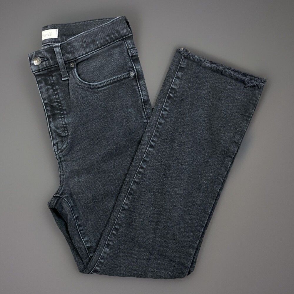 Madewell Cali Demi Boot Women's 28 Black Stretch Denim Bootcut Jeans High Rise